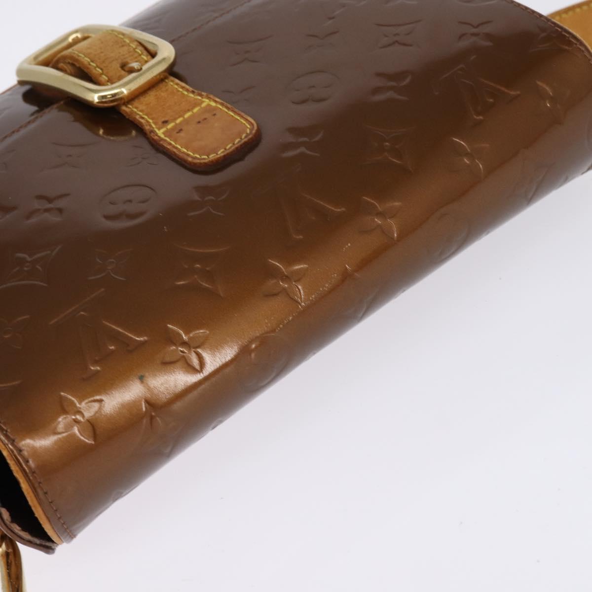 LOUIS VUITTON Monogram Vernis Christie GM Shoulder Bag Bronze M91107 Auth 143251