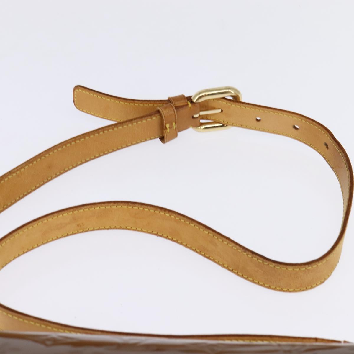 LOUIS VUITTON Monogram Vernis Christie GM Shoulder Bag Bronze M91107 Auth 143251