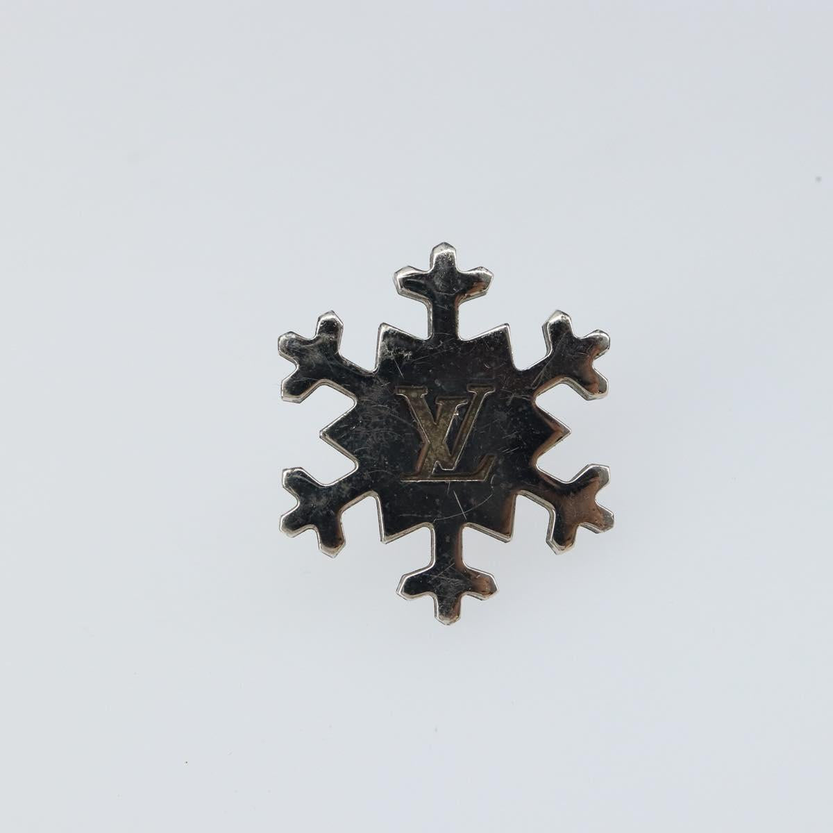 LOUIS VUITTON Pins Etoile de Neige Brooch metal Silver M65390 LV Auth 143255