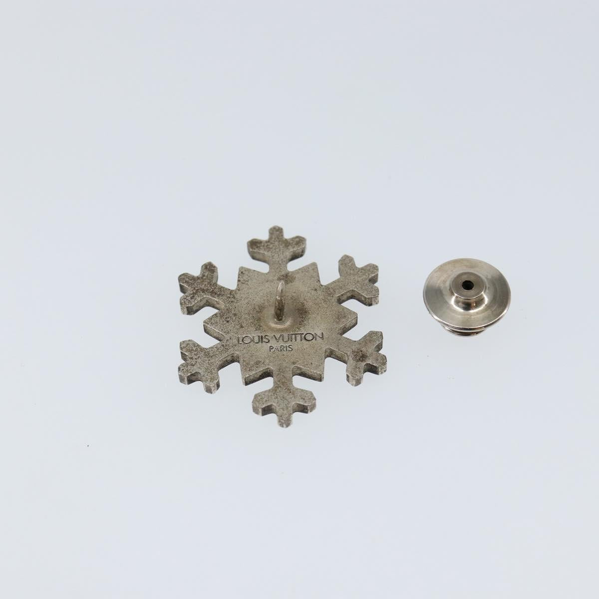 LOUIS VUITTON Pins Etoile de Neige Brooch metal Silver M65390 LV Auth 143255