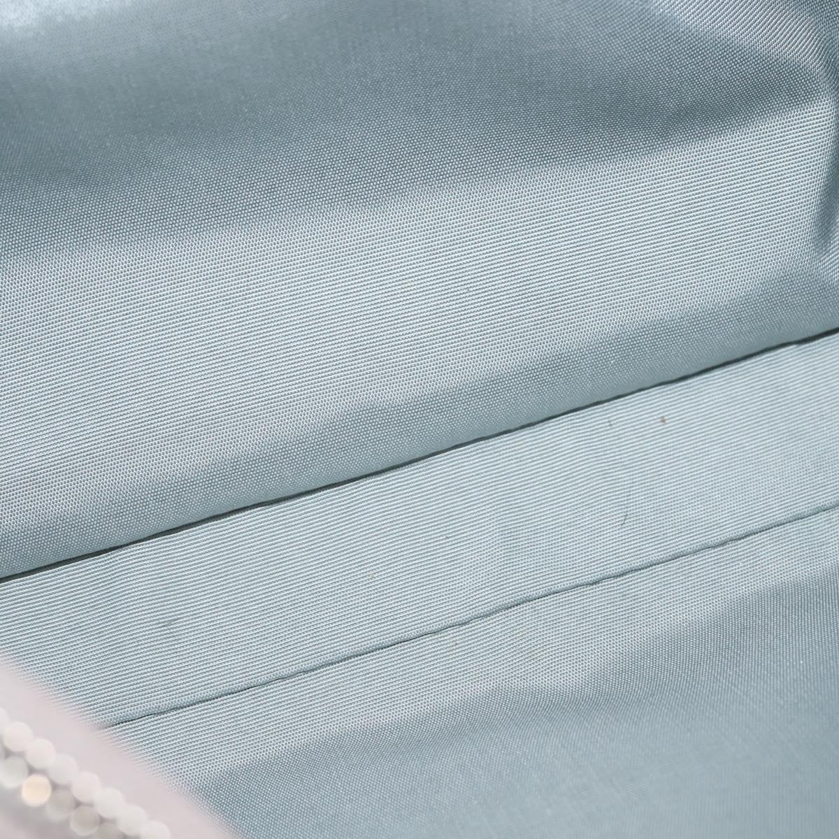 Christian Dior Canage Hand Bag Enamel Yellow Silver Auth 143263