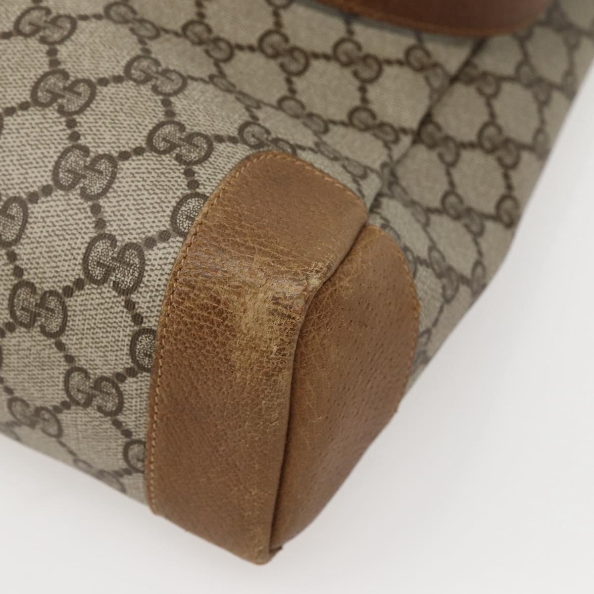 GUCCI GG Supreme Tote Bag PVC Beige Gold 002 37 0035 Auth 143269