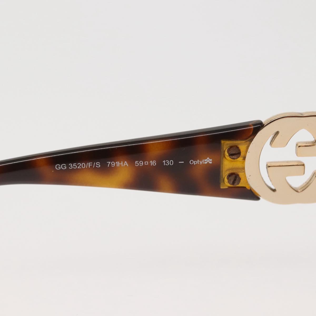 GUCCI Sunglasses Plastic Brown Auth 143270