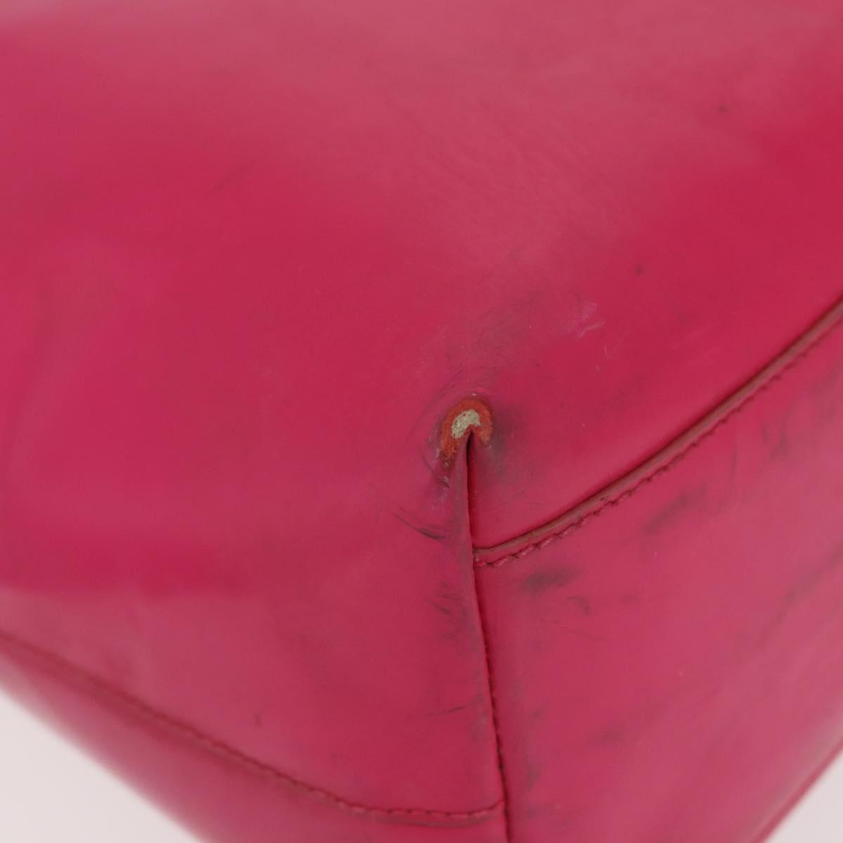 PRADA Shoulder Bag Leather Pink Clear Auth 143274