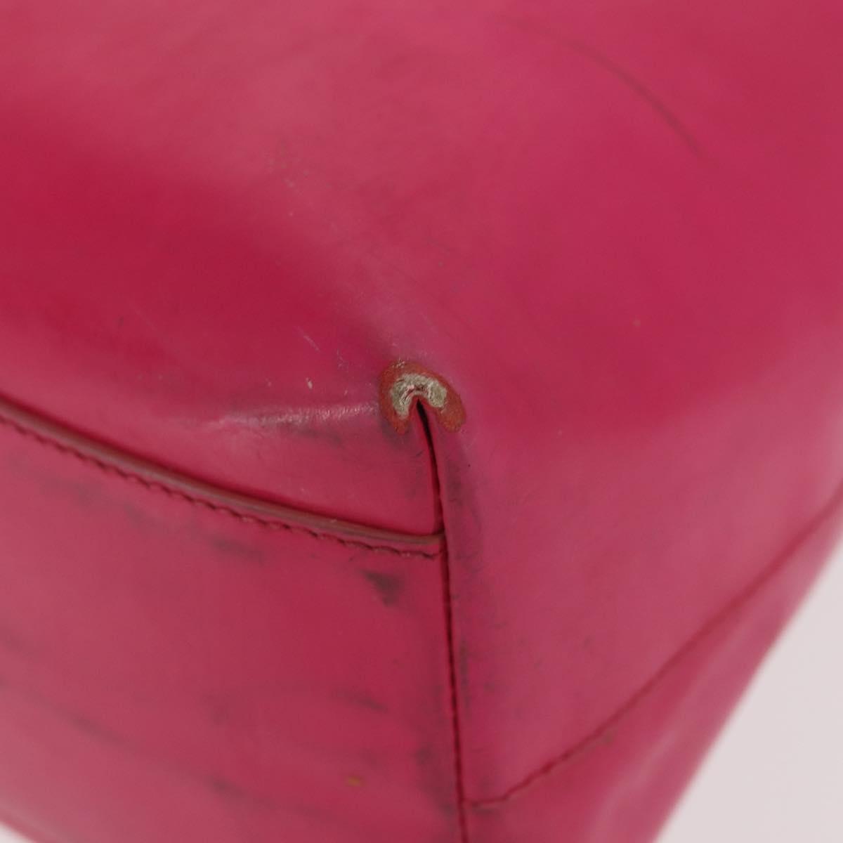 PRADA Shoulder Bag Leather Pink Clear Auth 143274