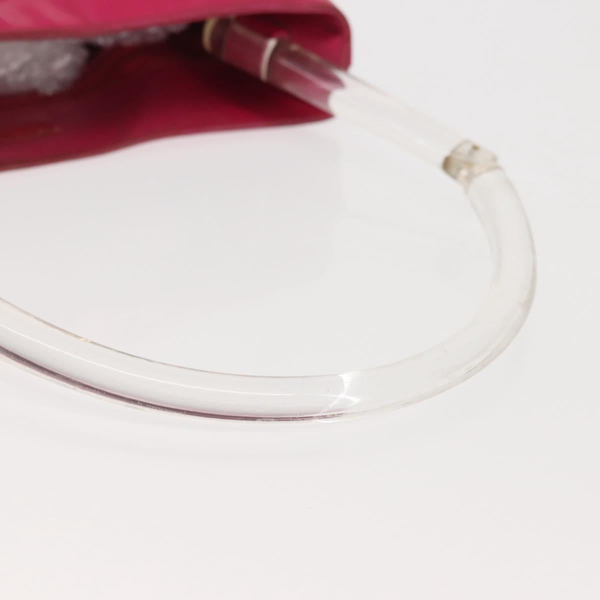 PRADA Shoulder Bag Leather Pink Clear Auth 143274