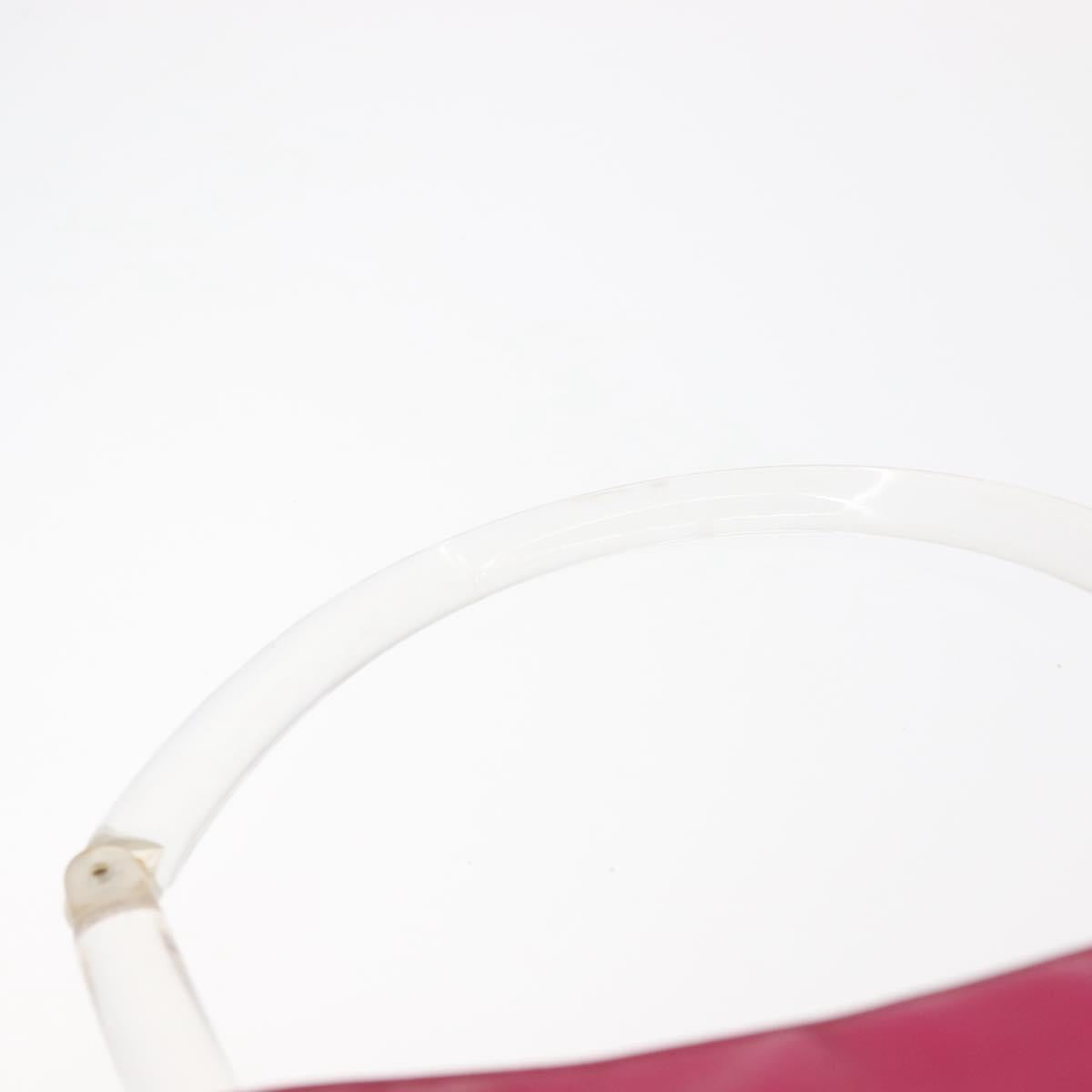 PRADA Shoulder Bag Leather Pink Clear Auth 143274