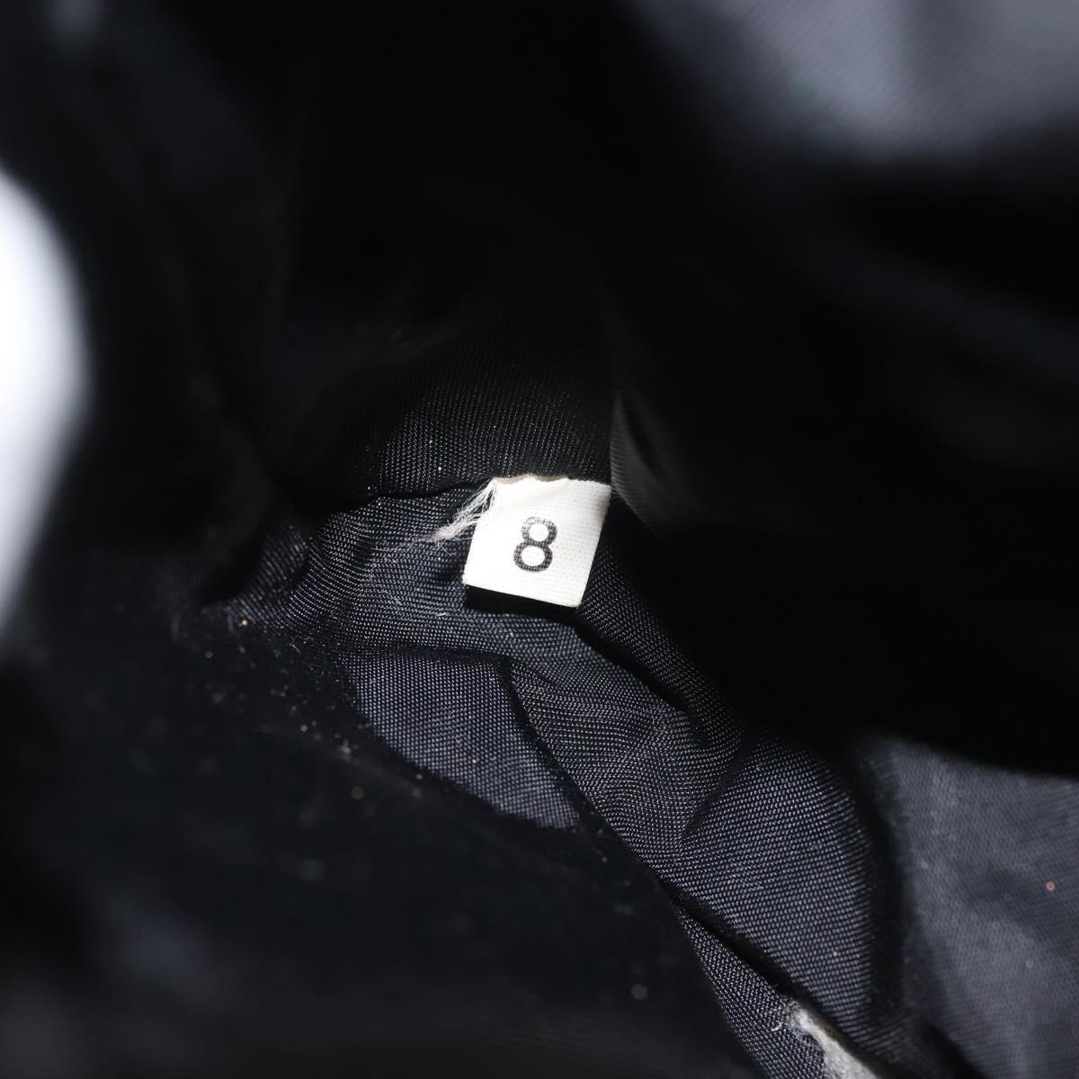 PRADA Shoulder Bag Nylon Black Silver Auth 143276