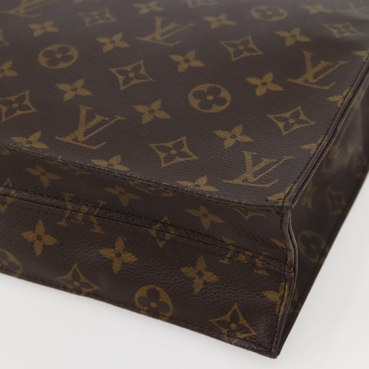 LOUIS VUITTON Monogram Sac Plat Hand Bag M51140 LV Auth 143293