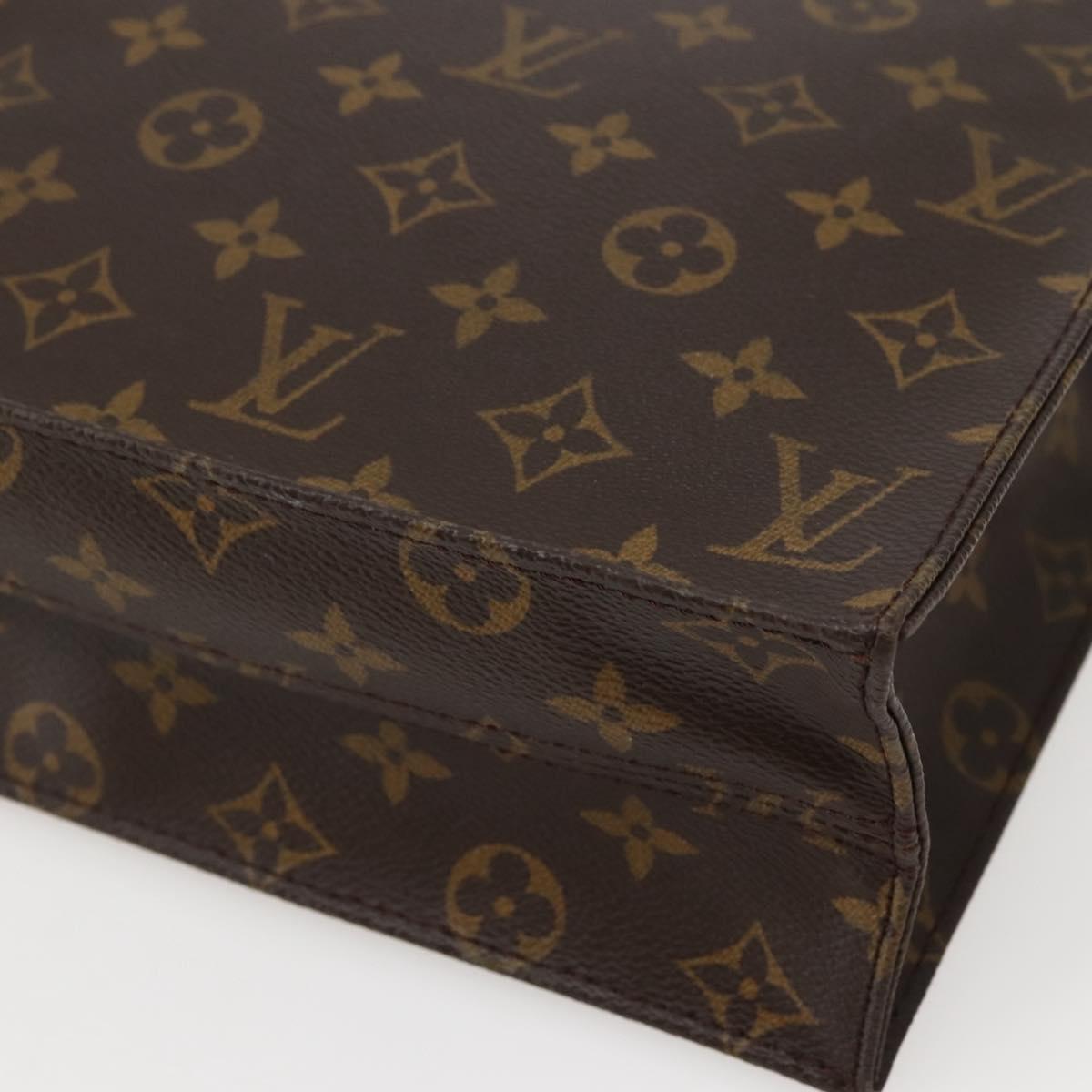LOUIS VUITTON Monogram Sac Plat Hand Bag M51140 LV Auth 143293