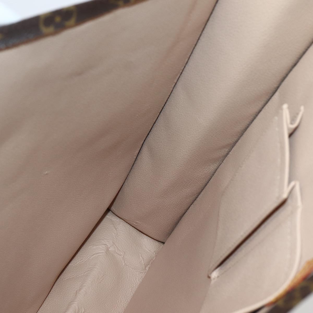 LOUIS VUITTON Monogram Sac Plat Hand Bag M51140 LV Auth 143293