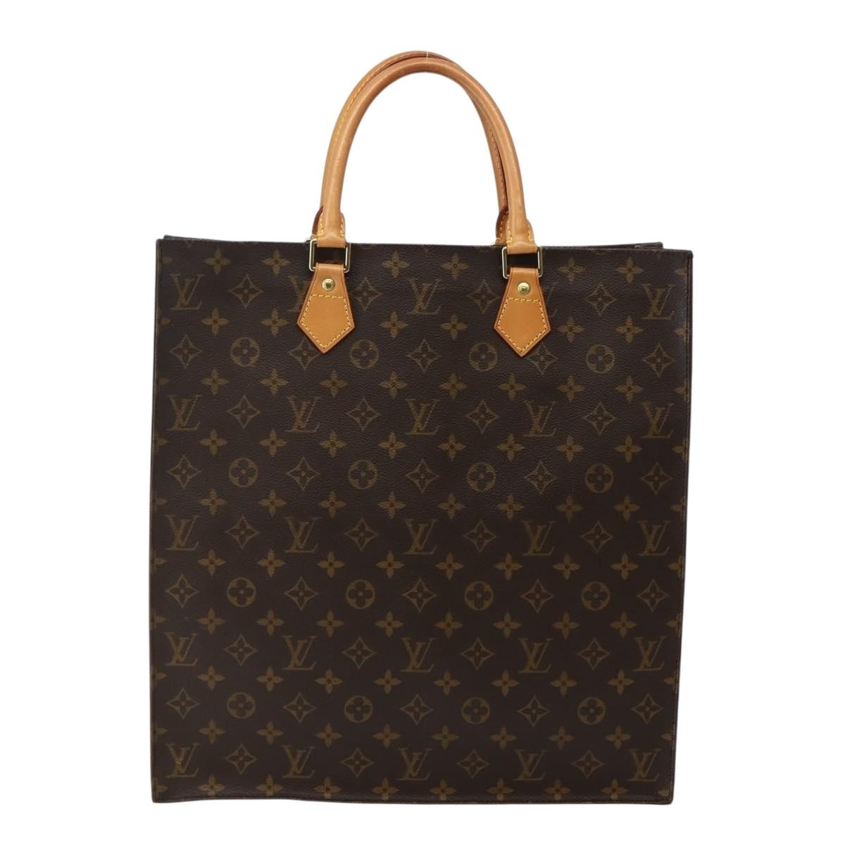 LOUIS VUITTON Monogram Sac Plat Hand Bag M51140 LV Auth 143293