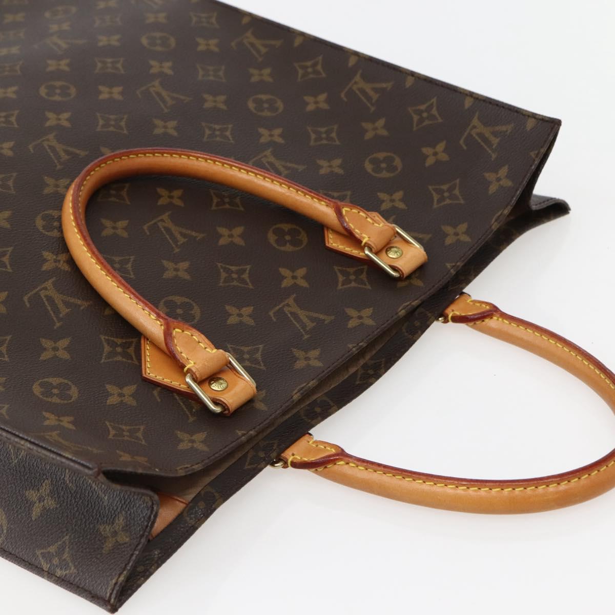 LOUIS VUITTON Monogram Sac Plat Hand Bag M51140 LV Auth 143293