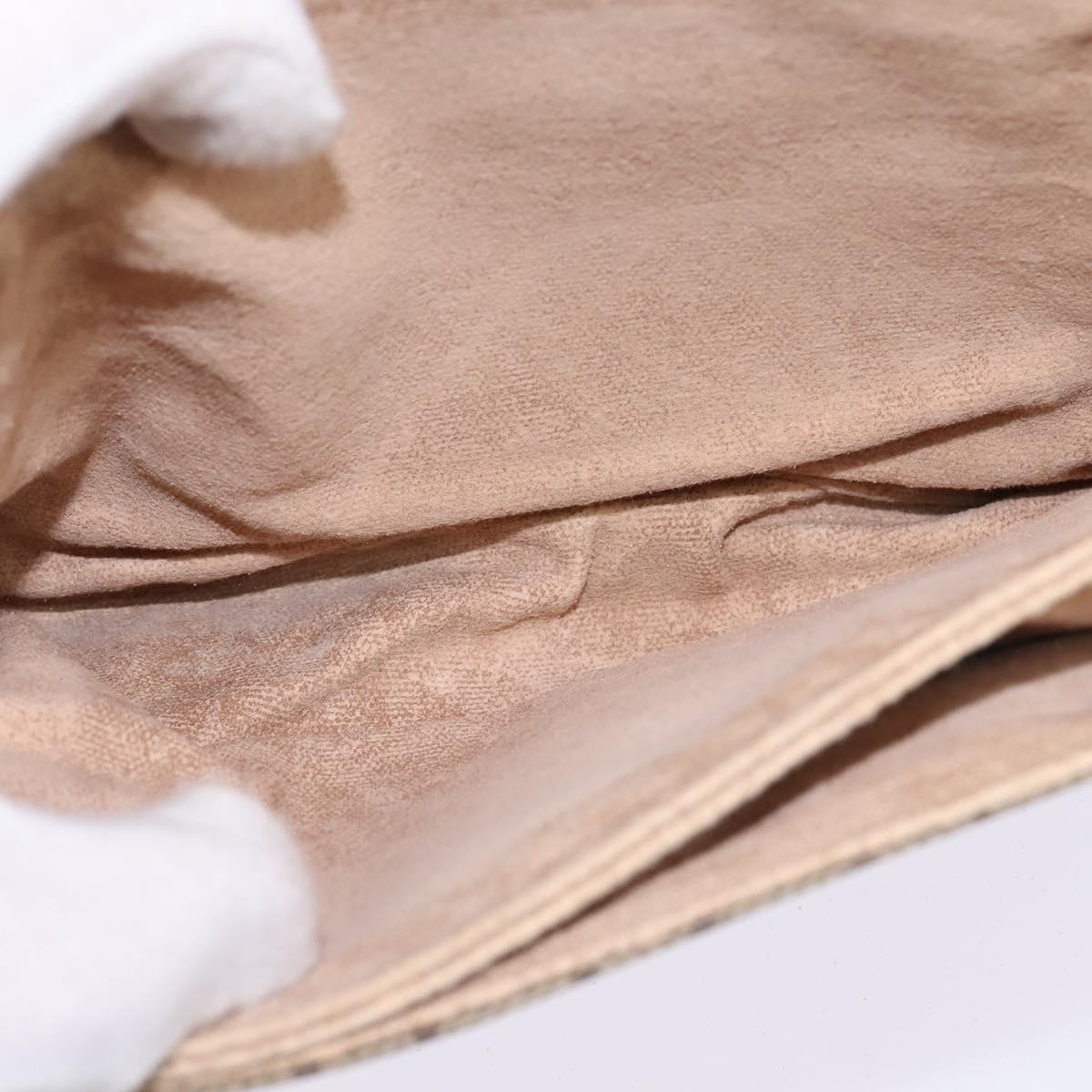 GUCCI GG Supreme Web Sherry Line Bag PVC Beige Gold 001 113 6862 Auth 143301