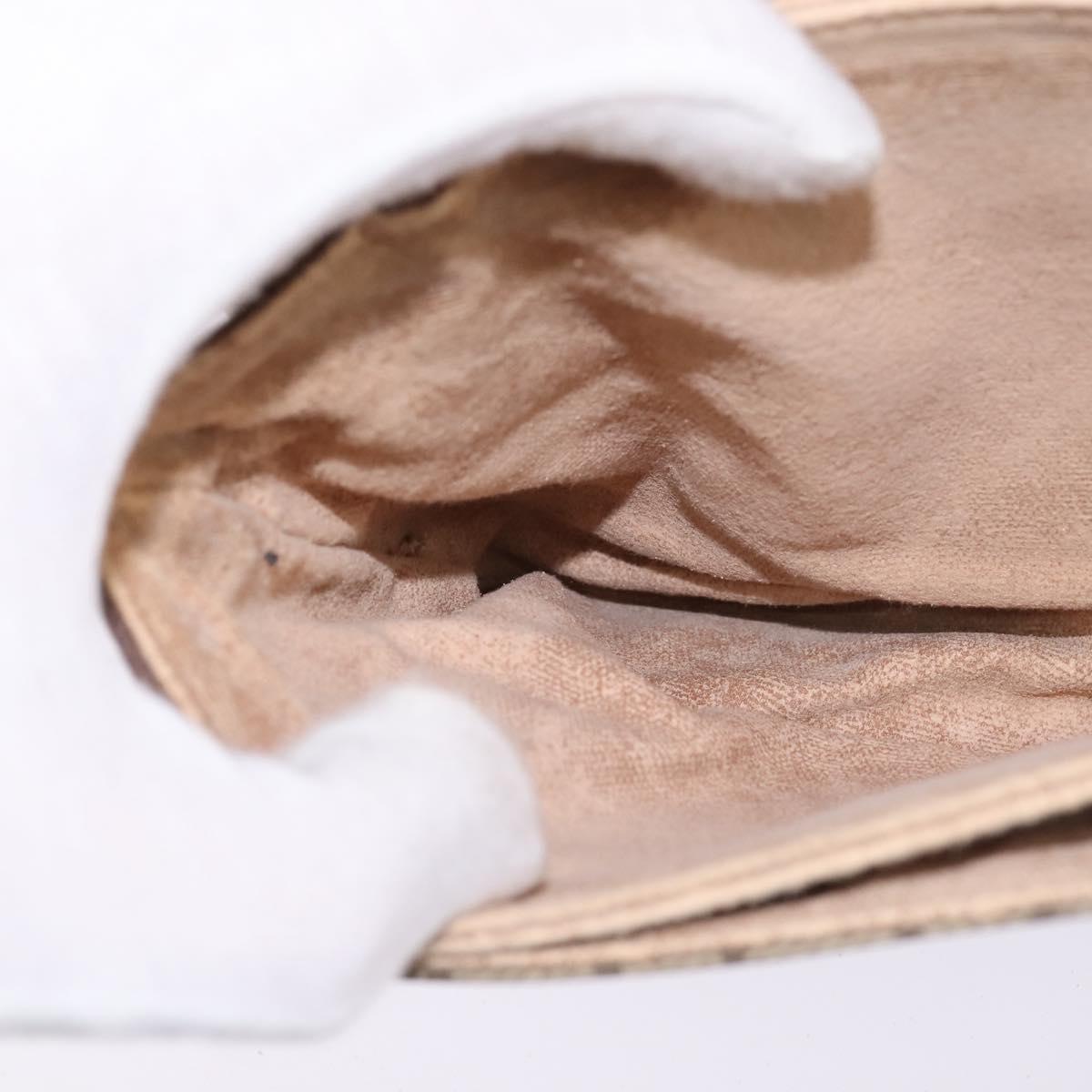 GUCCI GG Supreme Web Sherry Line Bag PVC Beige Gold 001 113 6862 Auth 143301