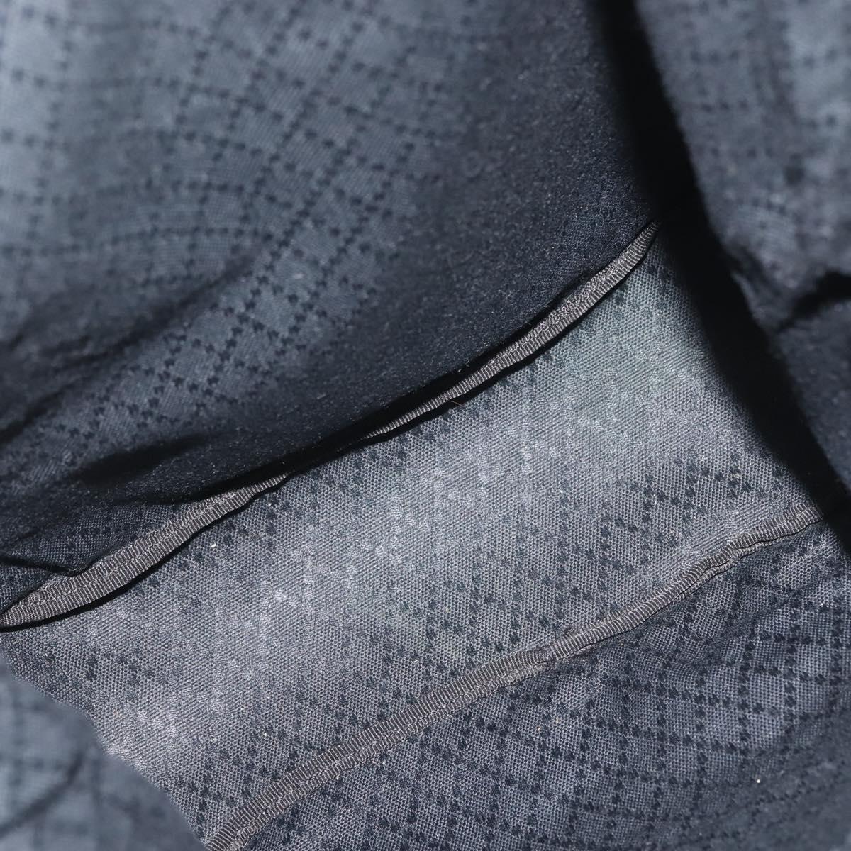 GUCCI Bamboo Hand Bag Nylon Black Silver 000 1998 0508 Auth 143305