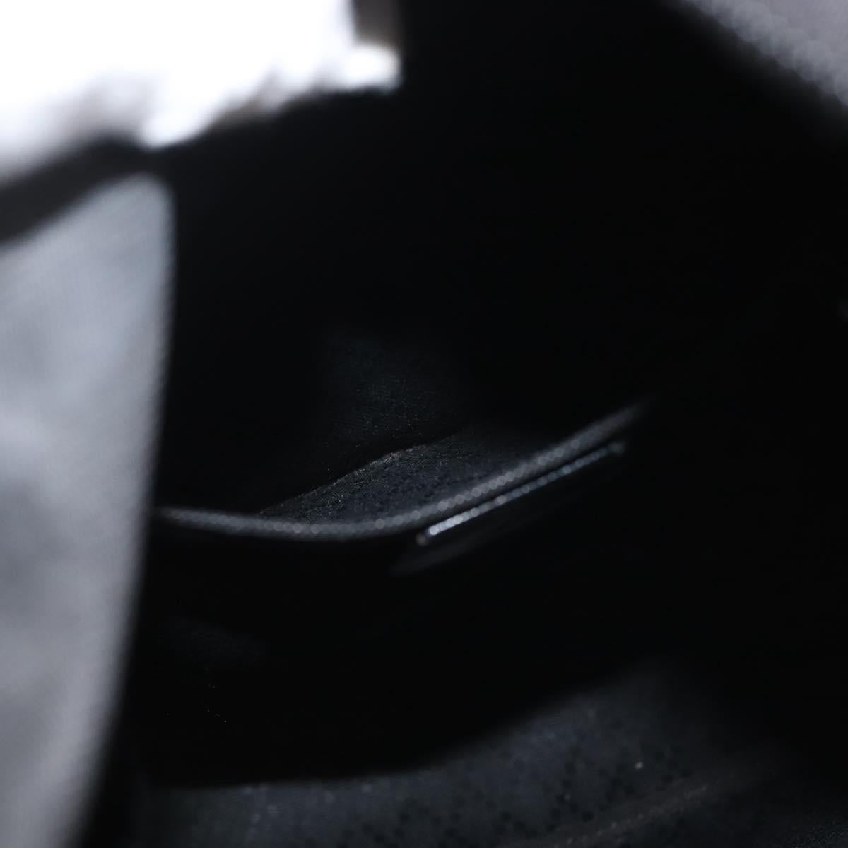 GUCCI Bamboo Hand Bag Nylon Black Silver 000 1998 0508 Auth 143305