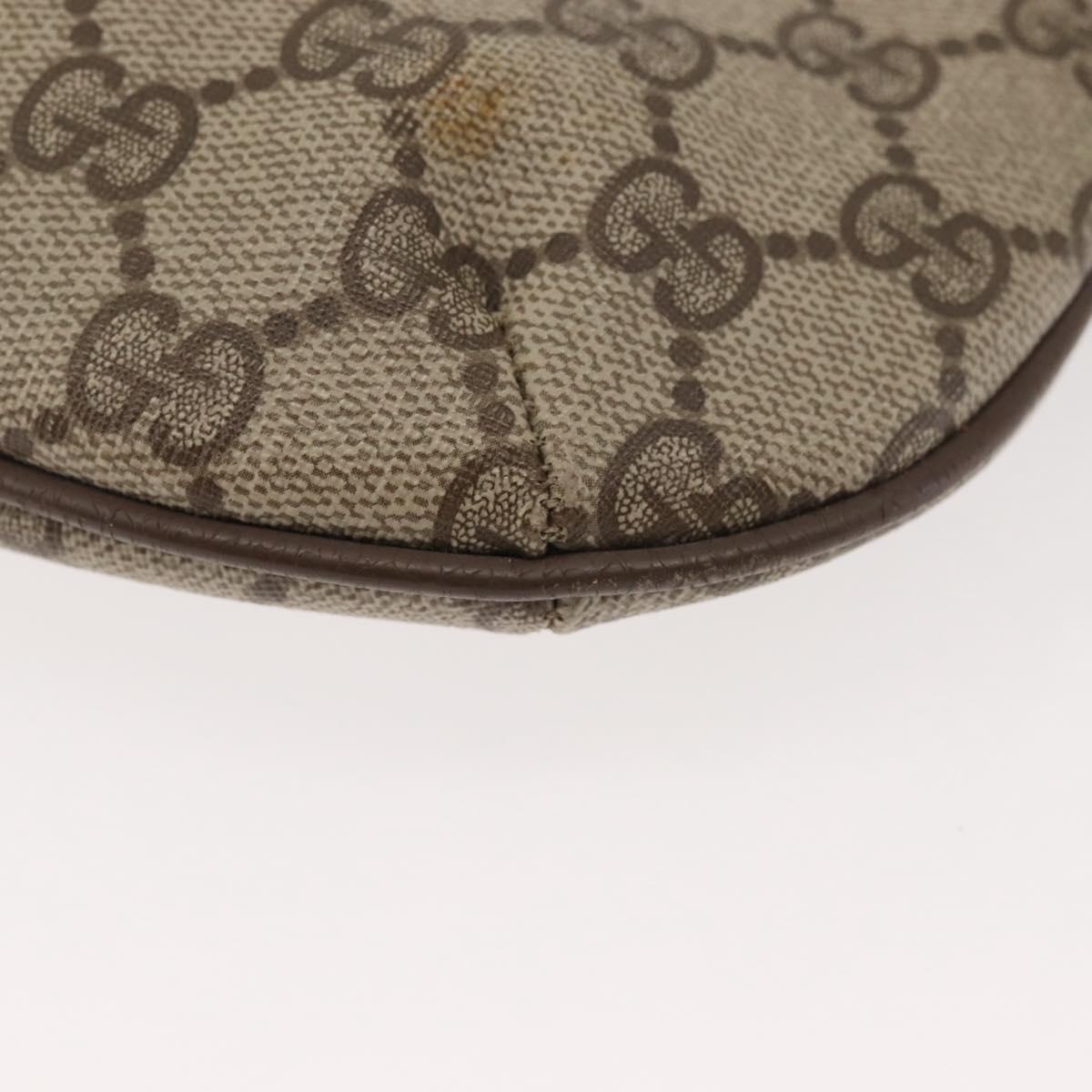 GUCCI GG Supreme Shoulder Bag PVC Beige Gold 904 02 020 Auth 143309