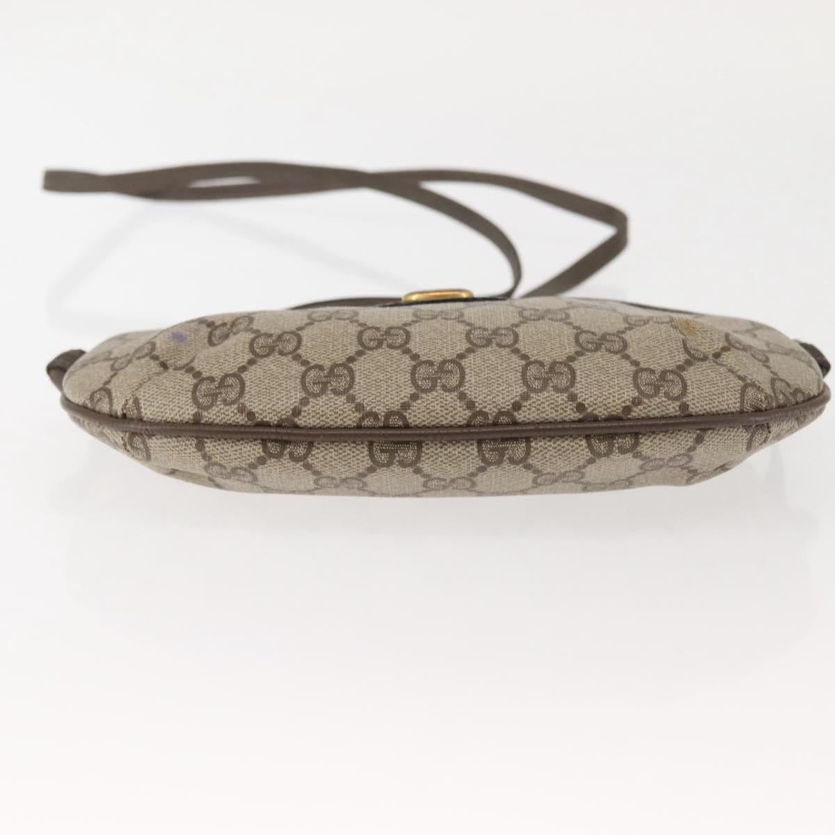 GUCCI GG Supreme Shoulder Bag PVC Beige Gold 904 02 020 Auth 143309