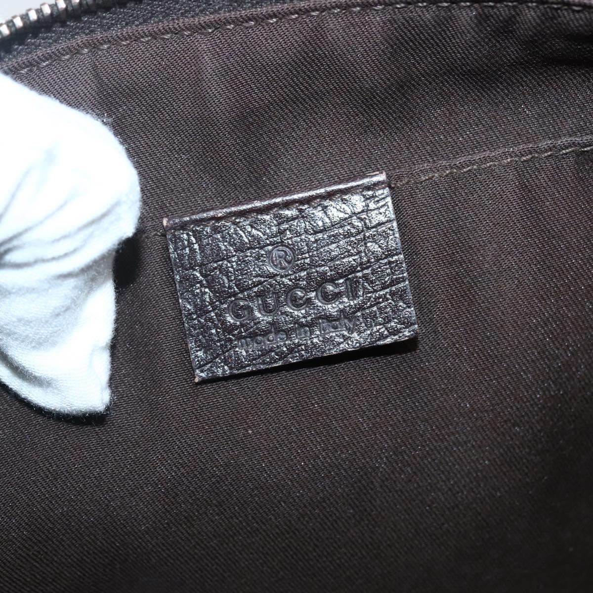 GUCCI GG Supreme Clutch Bag PVC Beige Silver 130653 Auth 143310