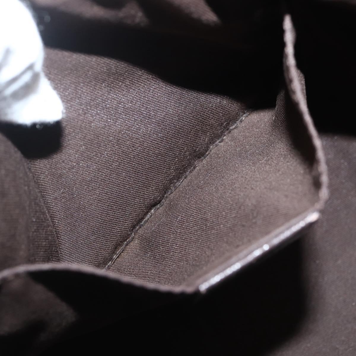 GUCCI GG Supreme Clutch Bag PVC Beige Silver 130653 Auth 143310