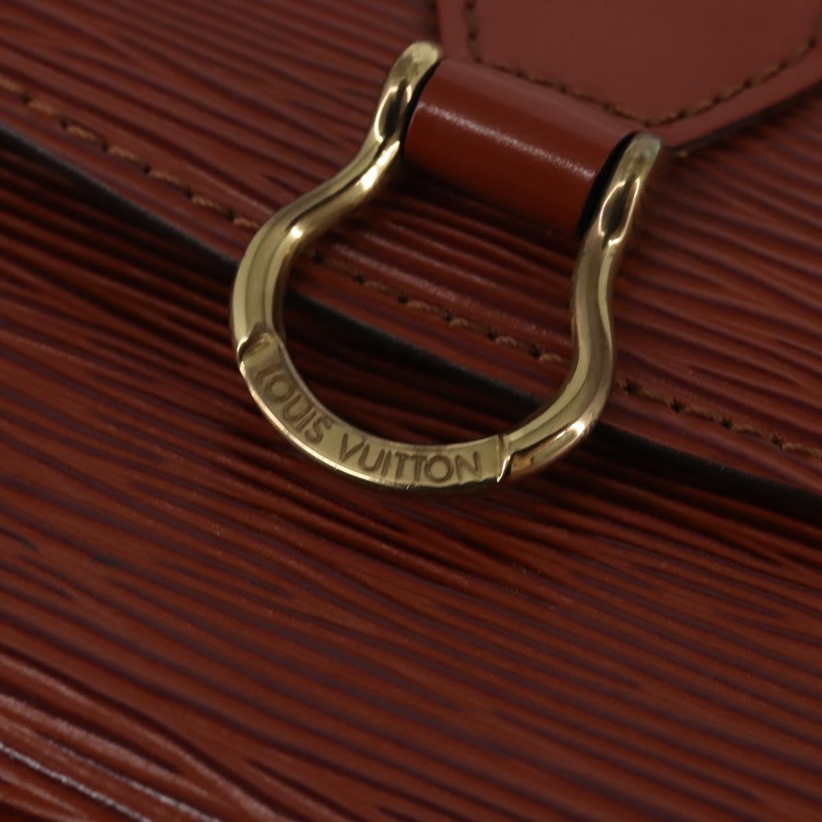 LOUIS VUITTON Epi Saint Cloud PM Shoulder Bag Brown M52213 LV Auth 143321