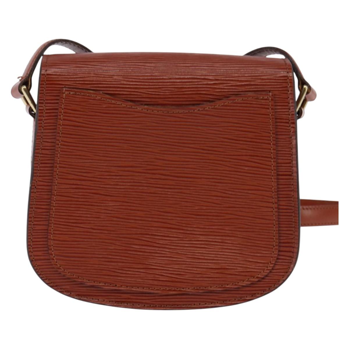 LOUIS VUITTON Epi Saint Cloud PM Shoulder Bag Brown M52213 LV Auth 143321