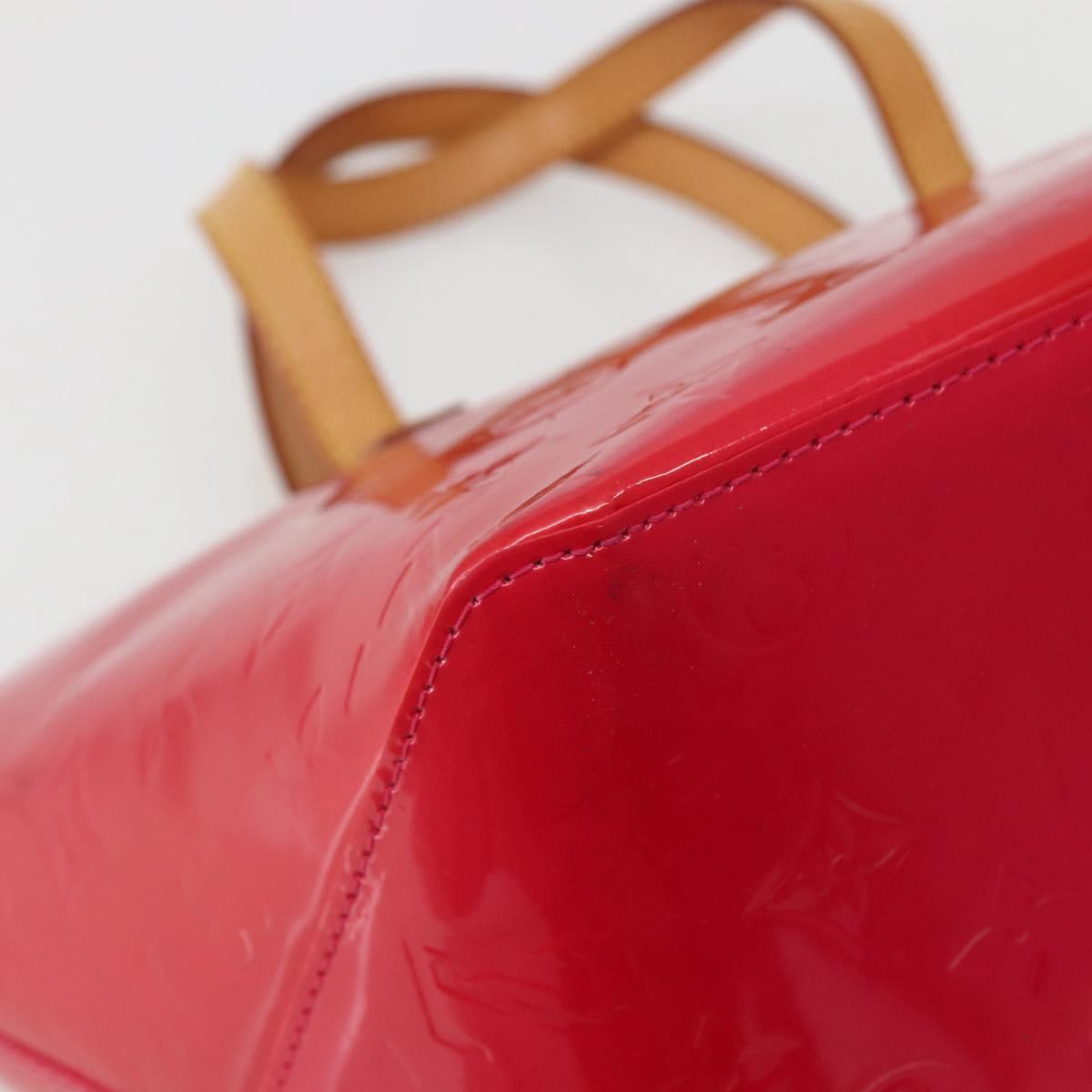 LOUIS VUITTON Monogram Vernis Bellevue PM Hand Bag Rose Pop M93669 Auth 143327