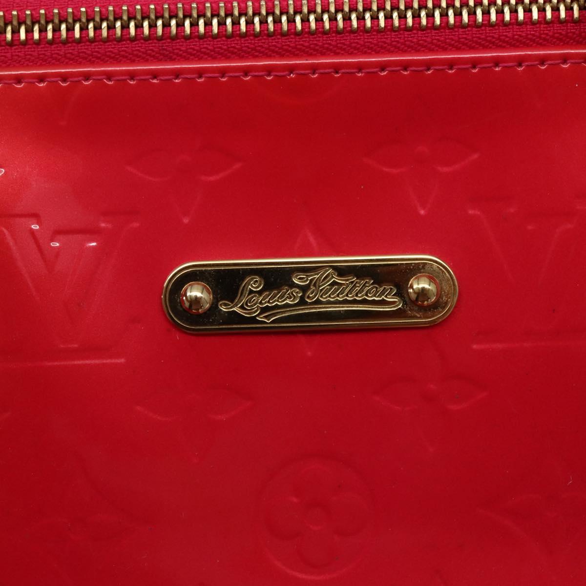 LOUIS VUITTON Monogram Vernis Bellevue PM Hand Bag Rose Pop M93669 Auth 143327