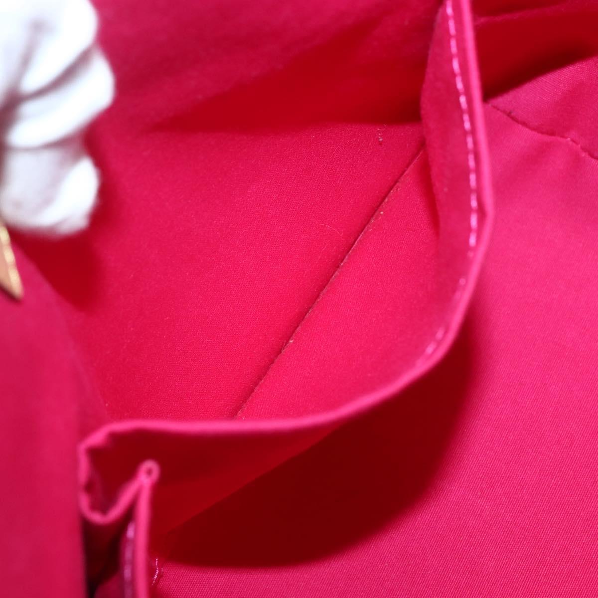 LOUIS VUITTON Monogram Vernis Bellevue PM Hand Bag Rose Pop M93669 Auth 143327