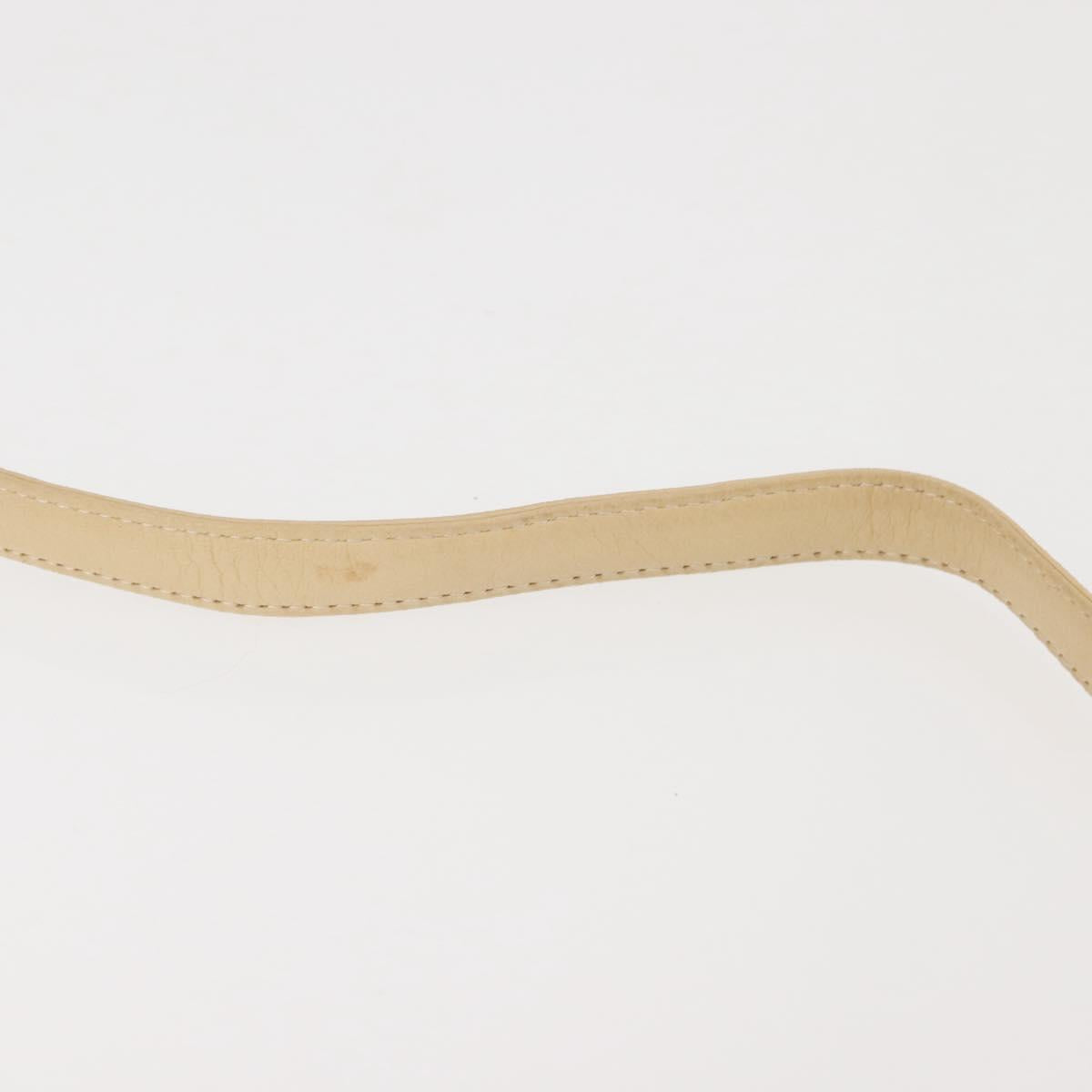 BALLY Shoulder Bag Leather Beige Gold Auth 143330