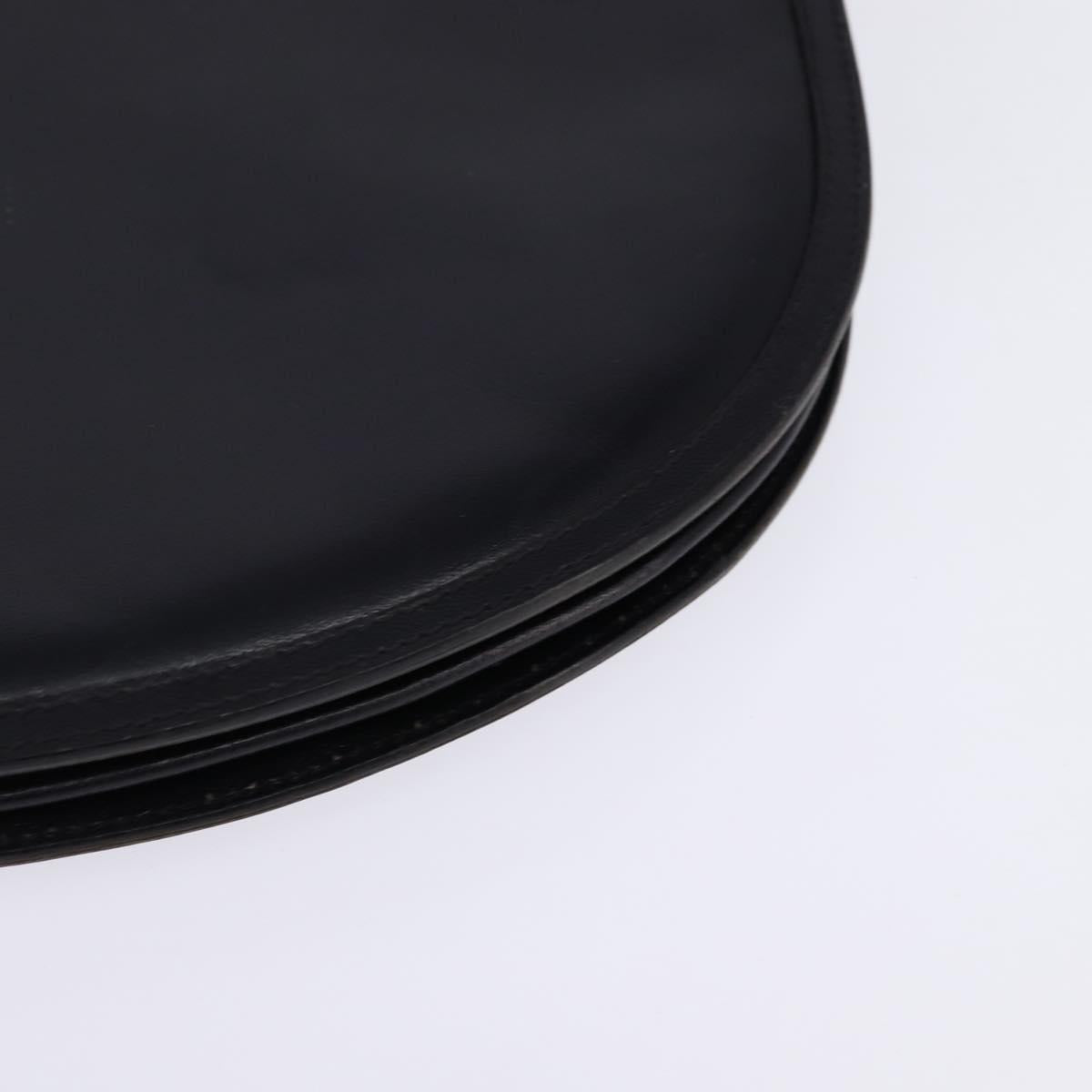 BALLY Shoulder Bag Leather Black Gold Auth 143332