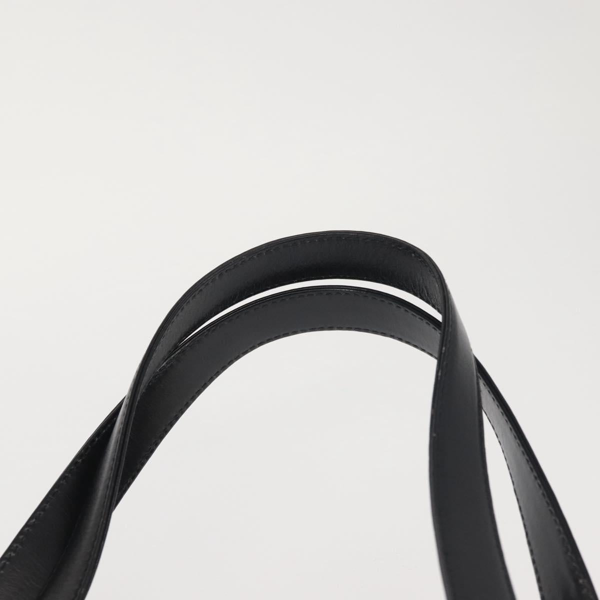 BALLY Shoulder Bag Leather Black Gold Auth 143333