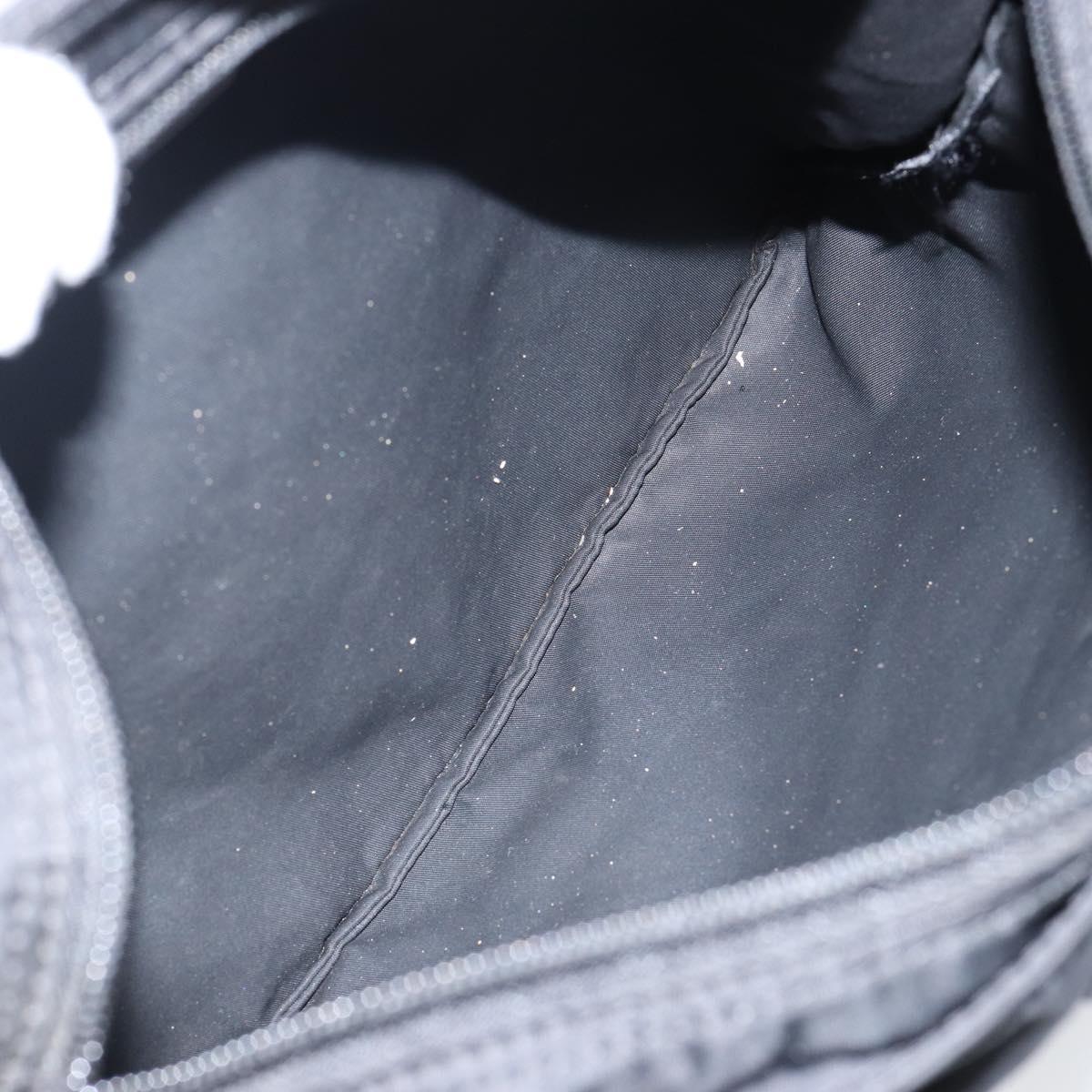 PRADA Shoulder Bag Nylon Black Silver Auth 143341