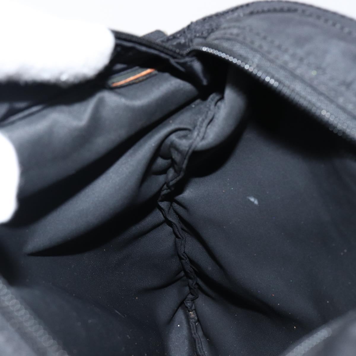 PRADA Shoulder Bag Nylon Black Silver Auth 143341