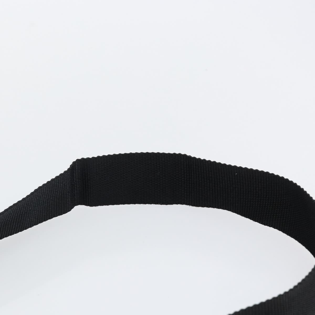 PRADA Shoulder Bag Nylon Black Silver Auth 143341