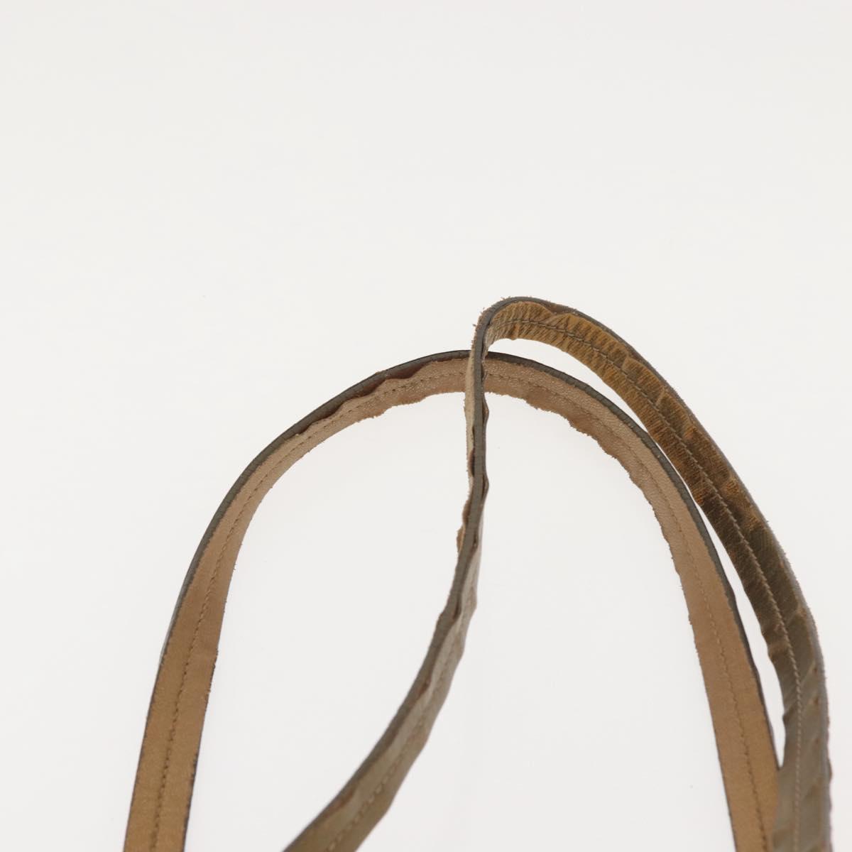 PRADA Tote Bag Nylon Khaki Gold Auth 143347