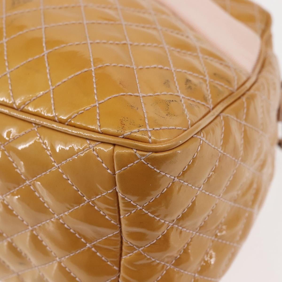 Salvatore Ferragamo Vala Tote Bag Enamel 2way Orange Silver Auth 143352