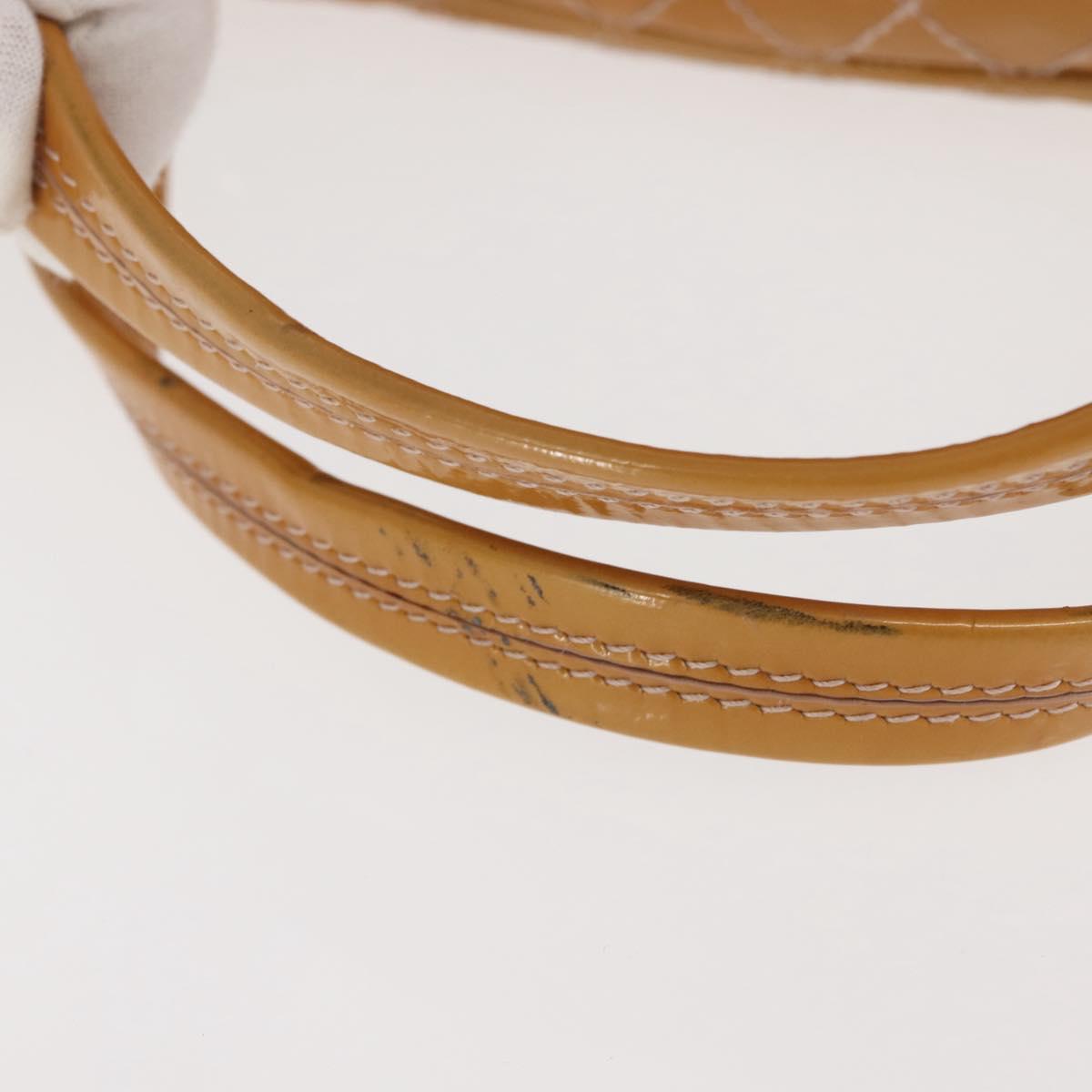 Salvatore Ferragamo Vala Tote Bag Enamel 2way Orange Silver Auth 143352