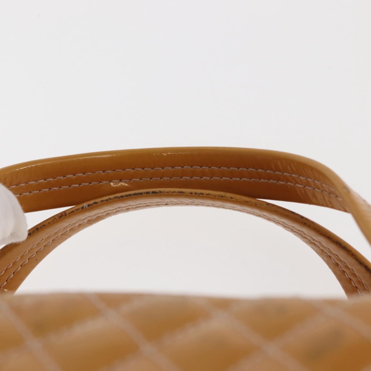 Salvatore Ferragamo Vala Tote Bag Enamel 2way Orange Silver Auth 143352