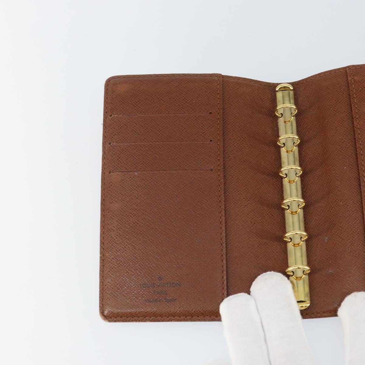 LOUIS VUITTON Monogram Agenda PM Day Planner Cover R20005 LV Auth 143360
