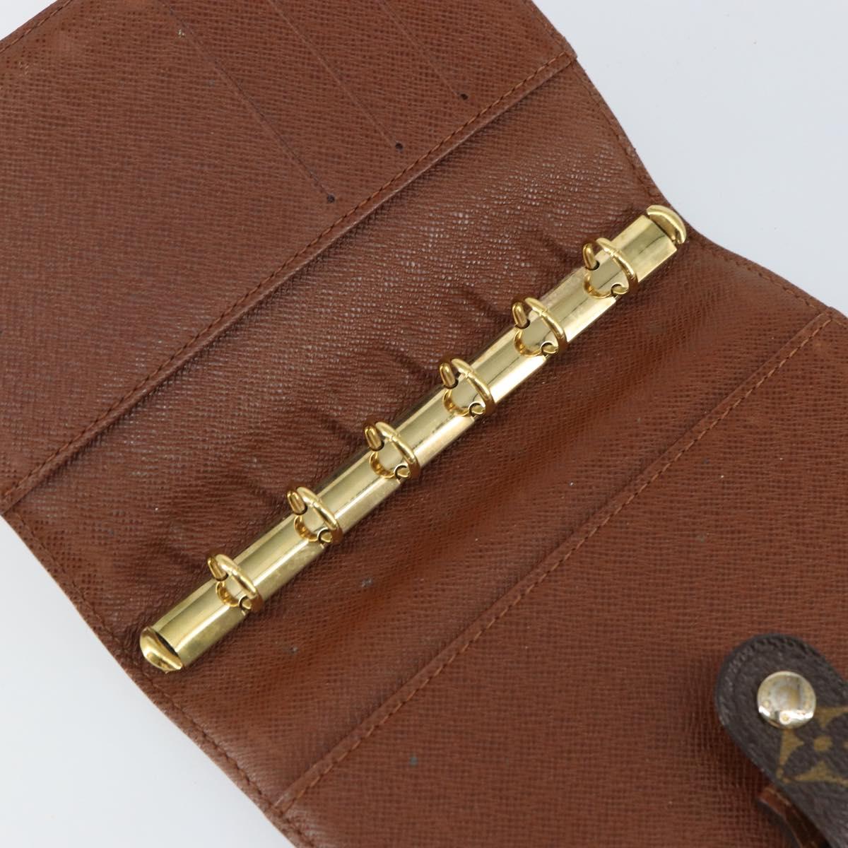 LOUIS VUITTON Monogram Agenda PM Day Planner Cover R20005 LV Auth 143360