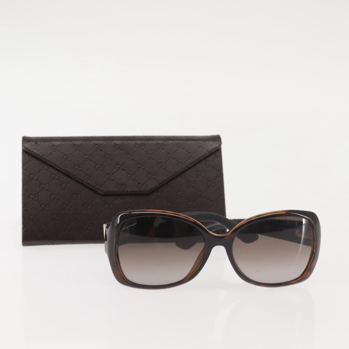 GUCCI Sunglasses plastic Brown Auth 143371