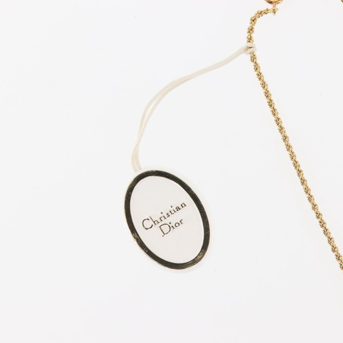 Christian Dior Necklace metal Gold Auth 143372