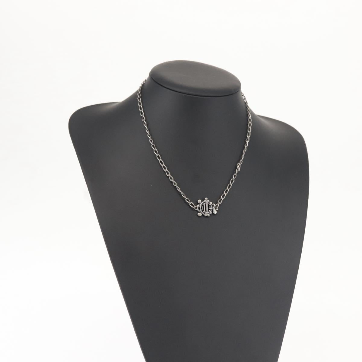 Christian Dior Necklace metal Silver Auth 143373