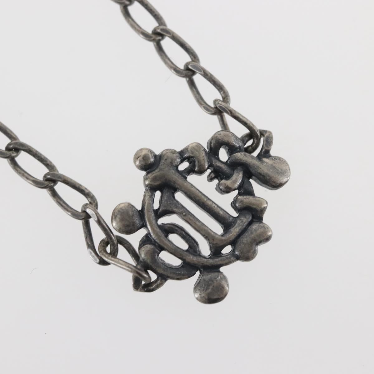 Christian Dior Necklace metal Silver Auth 143373