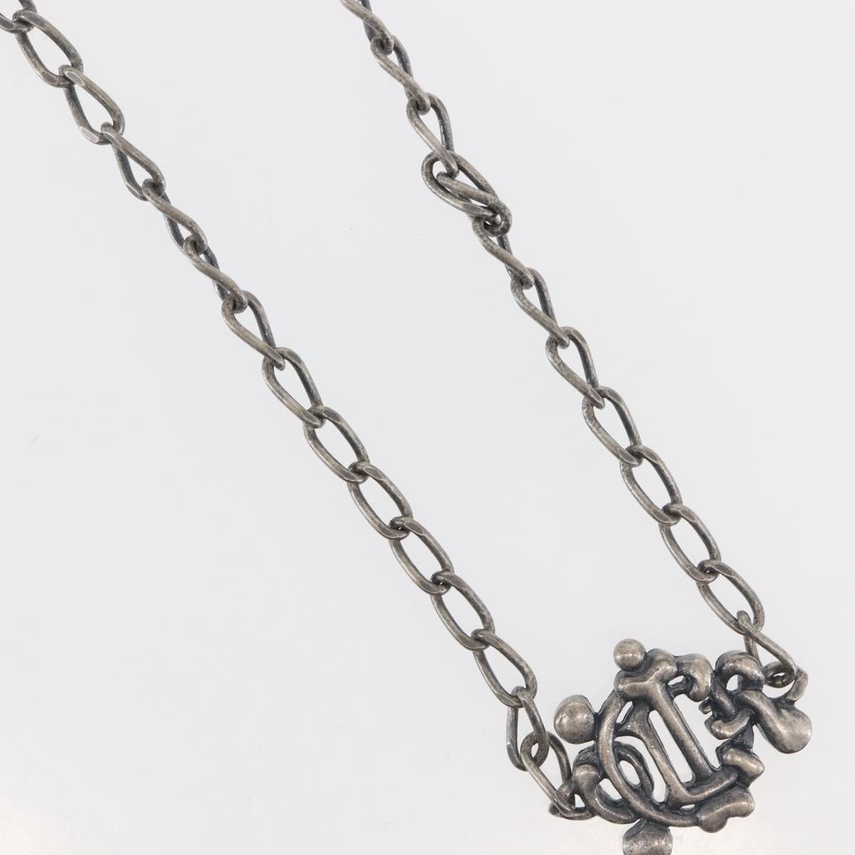 Christian Dior Necklace metal Silver Auth 143373