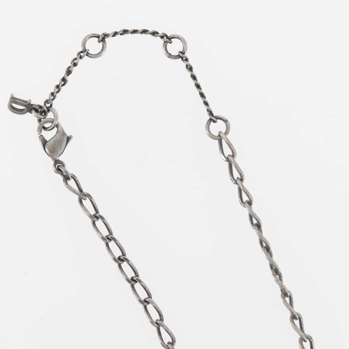 Christian Dior Necklace metal Silver Auth 143373