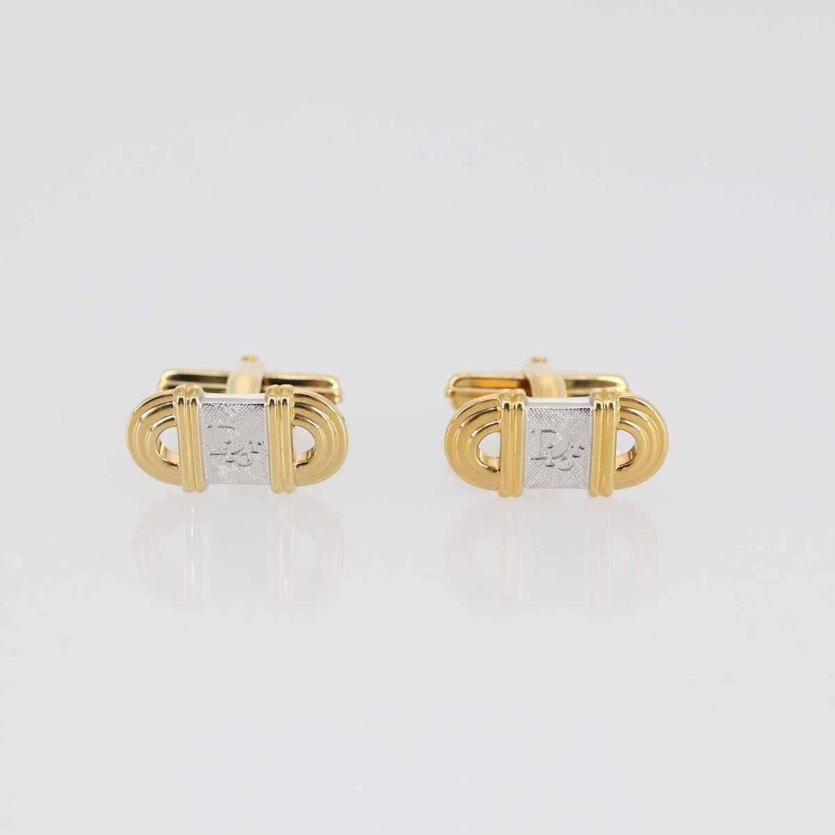 Christian Dior Cuffs metal 3Set Silver Gold Auth 143380