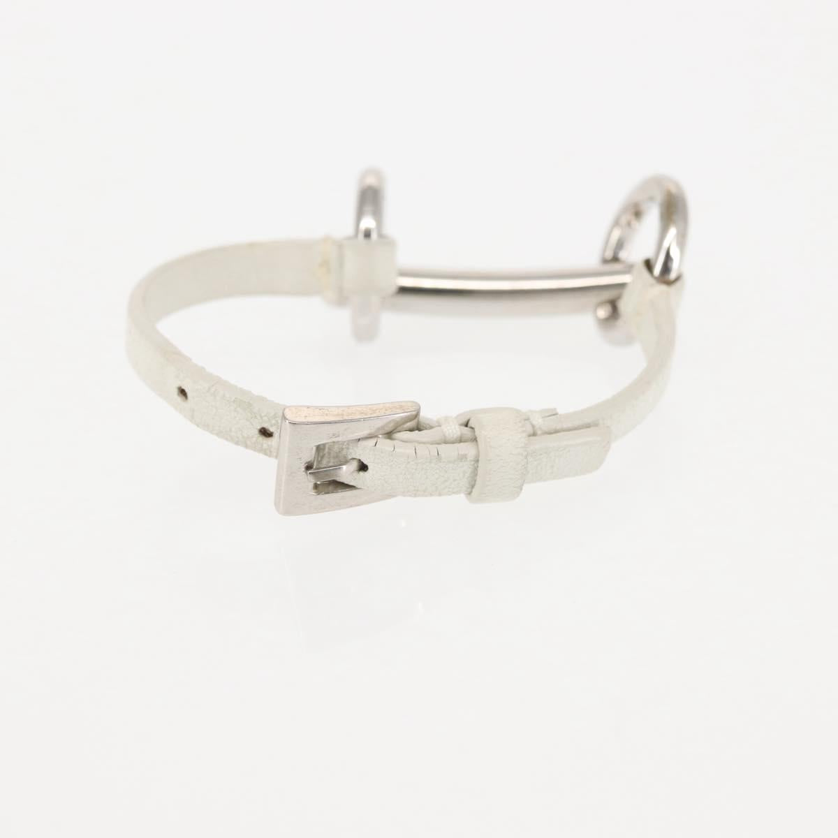 PRADA Charm Metal Leather 2Set Black Silver Auth 143381